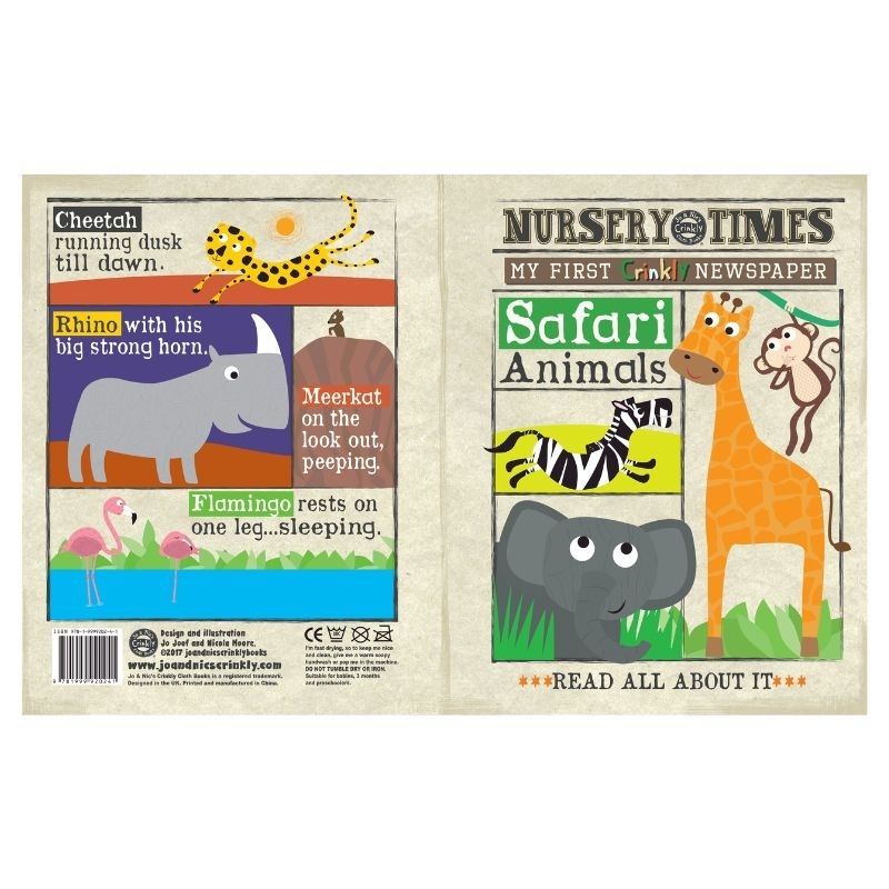 Jo & Nic's Crinkly Newspaper - Safari Animals